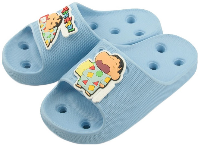 알파슈 짱구 아동용 파자마 EVA 욕실화, 블루, 1개