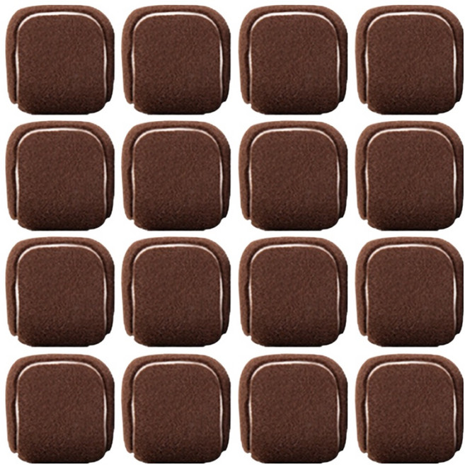 모노플랫 바닥보호 테니스공 체어슈즈 사각 브라운, 16개