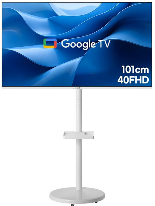 와이드뷰 FHD 화이트에디션 스마트 TV + 클래식 삼탠바이미 이동식 TV 세트, 101cm(40인치), TV(GTWV400FHD11), 스탠드(EKWBYME3822W), 스탠드형, 고객직접설치