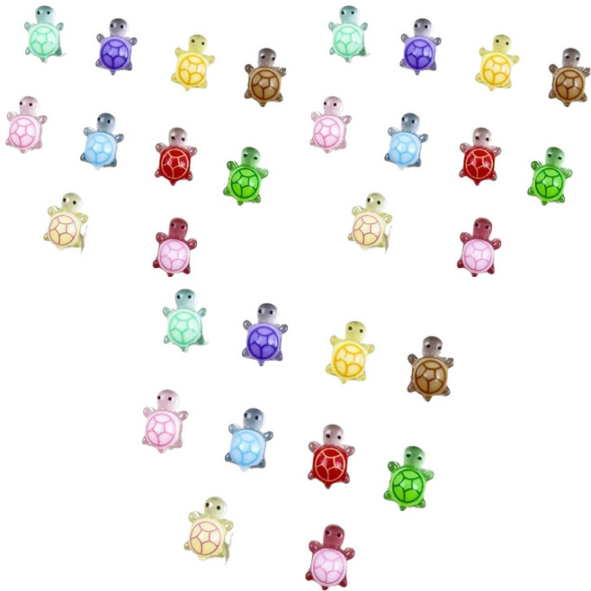 퍼니네일 귀여운 거북이 파츠 60p 세트 MIX, 1개, 혼합색상