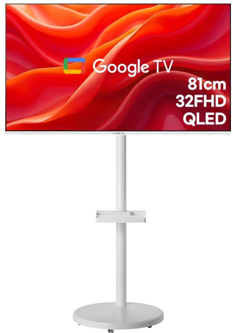 익스프레스럭 와이드뷰 FHD QLED 와이드무빙뷰 화이트에디션 클래식 삼탠바이미 이동식 스마트 TV, 81cm(32인치), TV(GTWV320FHDQ11), 스탠드(EKWBYME3822W), 스탠드형, 고객직접설치