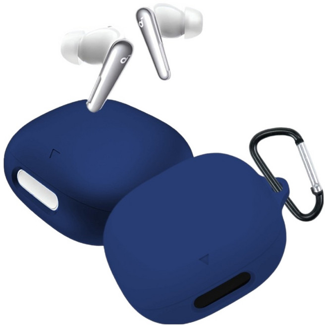 GRAYCO 앤커 사운드코어 리버티4 PRO 실리콘 풀커버 케이스, 네이비, 1개