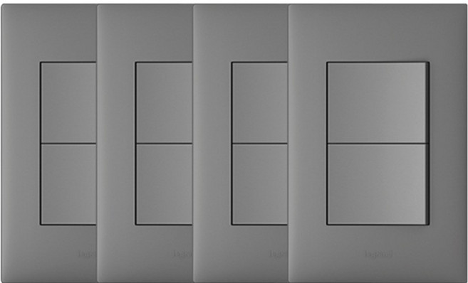 Legrand 羅格朗 阿菲拉鎂色 Simple 2開開關, 4個