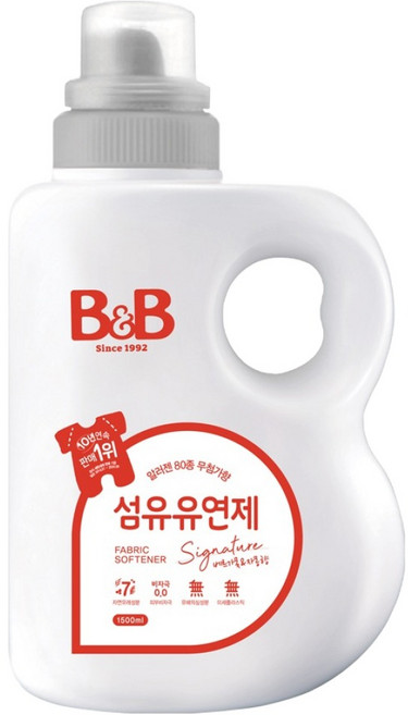 비앤비 섬유유연제 베르가못 자몽향 용기형, 1.5L, 1개