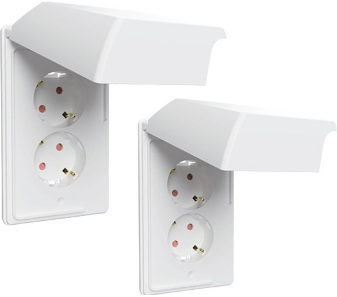 르그랑 아펠라화이트 Simple 방우2구 세로형 45도 방적형 매입 콘센트, 2개