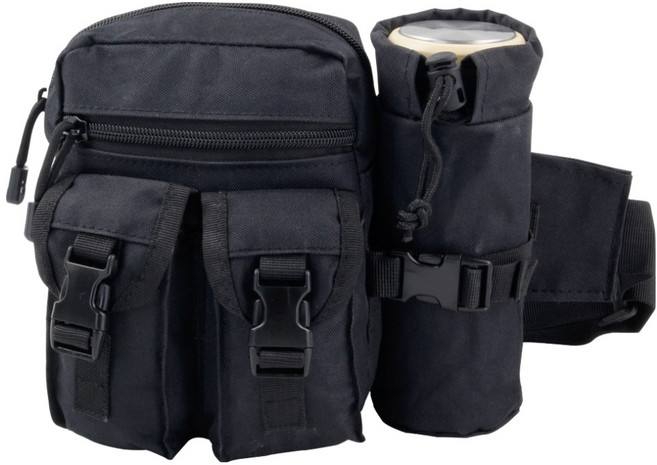 SRF 허리 벨트 보조 가방 WB-10, 블랙