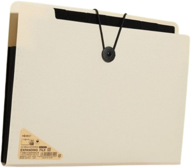 굿굿샵 8칸 아코디언 파일 케이스, 베이지, 1개