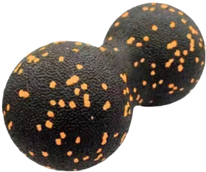 쏙쏙채움 시원한 빅 땅콩 마사지볼 24 x 12 cm, 1개, 오렌지 무늬