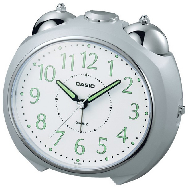 CASIO 卡西歐 造型指針鬧鐘, 白色