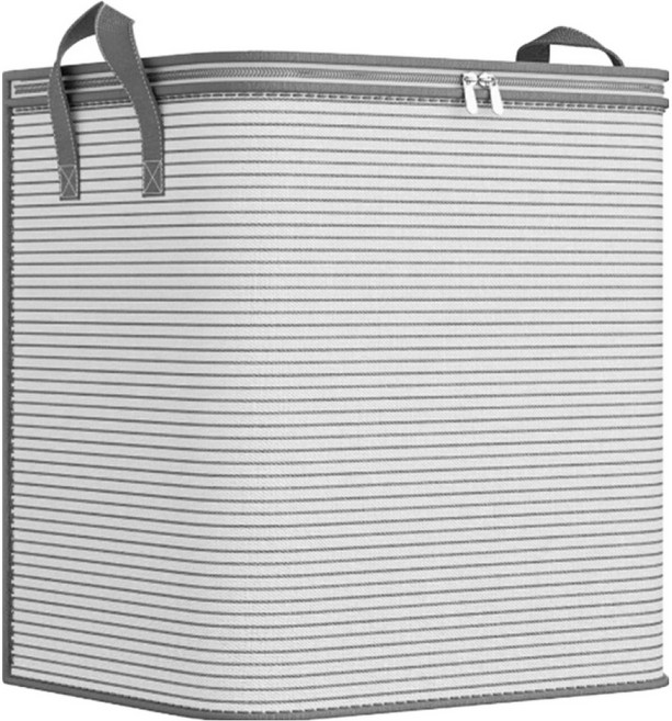 대용량 옷 이불 패브릭 정리함 80L, 그린 + 그레이, 1개