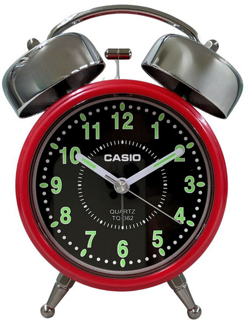 CASIO 卡西歐 造型指針鬧鐘, 紅色 + 黑色