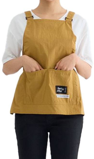 엘쏘 끈길이 조절 나일론 다용도 앞치마 숏 54cm, 옐로우, 1개