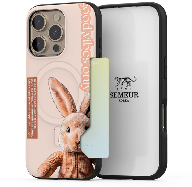 스메르 굿 바이브 프렌즈 맥세이프 카드 2장 수납 휴대폰 케이스