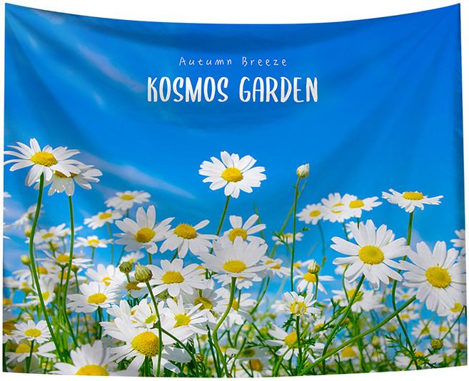 半島良品 居家裝飾掛布, 晴朗雛菊 藍色