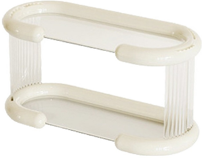 라라하우스 엘린 아크릴 2단 선반, 1개, 크림