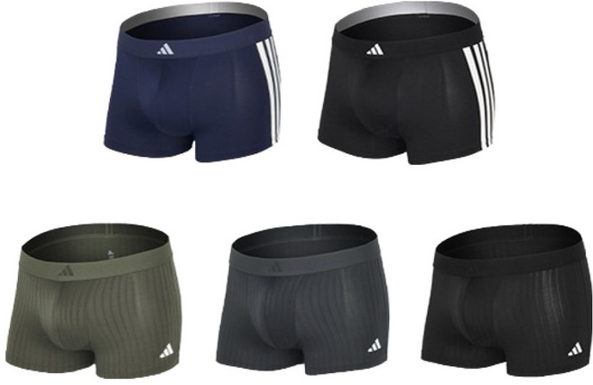 아디다스 남성용 에어 메쉬 드로즈 팬티 5종 세트