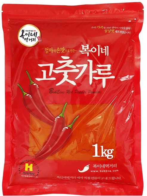 복이네먹거리 중국산 고운 고춧가루 보통맛 떡볶이 소스용, 1kg, 1개