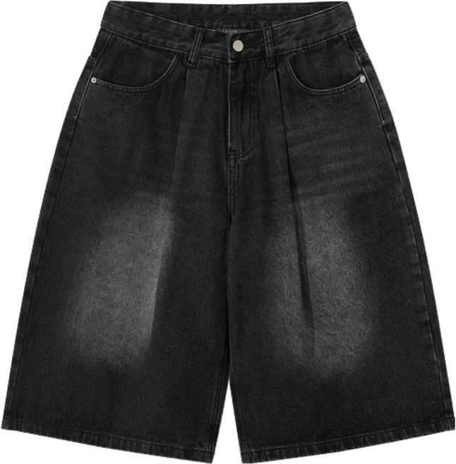 엠엔씨 남녀공용 핀턱버뮤다 와이드 데님반바지 MDSP303LJ