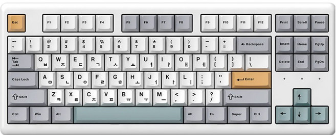 아콘 M1 PRO TKL 8K 유선 텐키리스 키보드, 메카닉, Archon M1 PRO TKL, 저소음 퀵실버