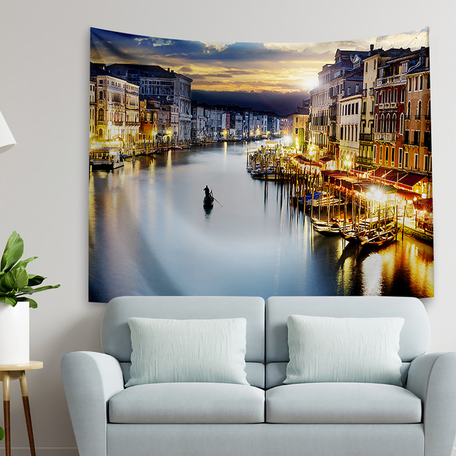 半島良品 居家裝飾掛布, 威尼斯夜景 多色