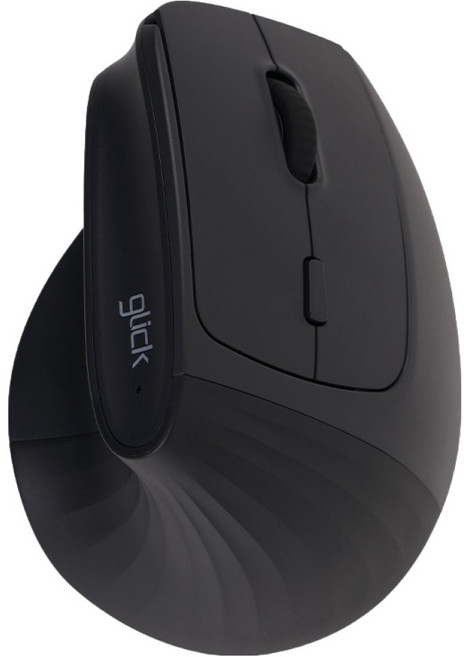 지클릭커 오피스프로 사무용 버티컬 인체공학 블루투스 무소음 무선 마우스, OP80, 블랙