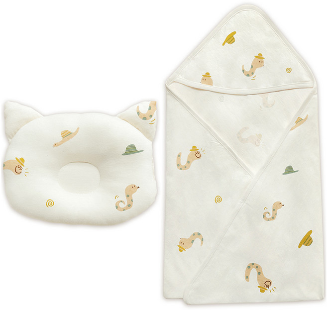 이키 오가닉 두상 베개 + 속싸개 세트 FREE