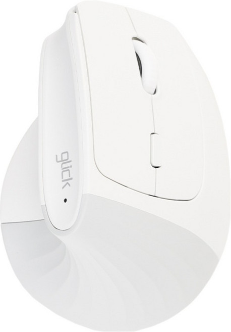 지클릭커 오피스프로 사무용 버티컬 인체공학 블루투스 무소음 무선 마우스, 화이트, OP80