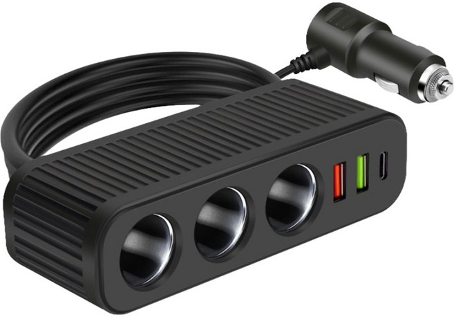 시크릿 이지3 제트 멀티 시거잭 충전 소켓, 1개, 3구