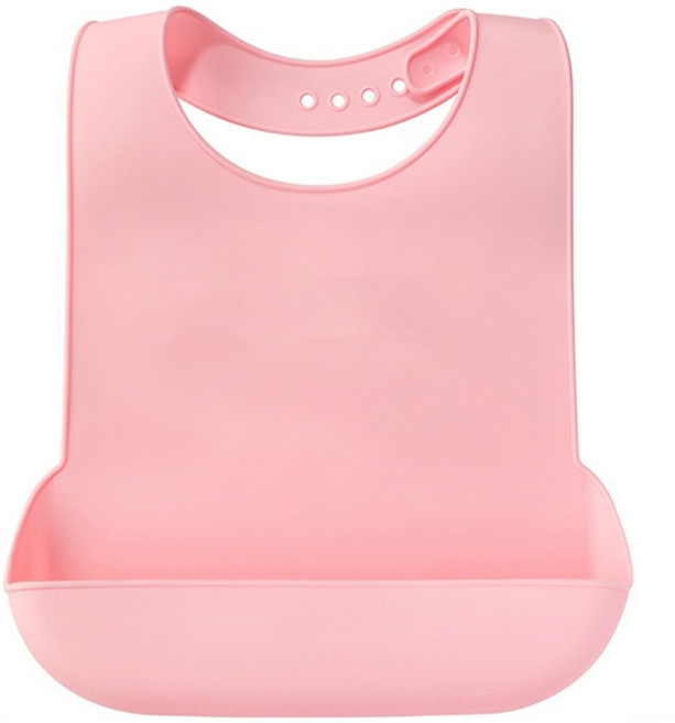홈래빗 실리콘 어르신 턱받이, 핑크, 1개