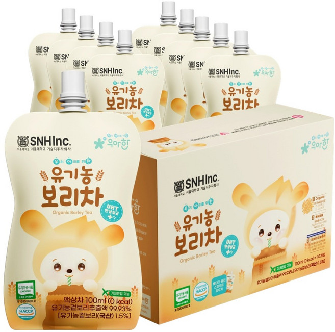 서울대 우아한 유기농 보리차, 1개, 10개입, 100ml