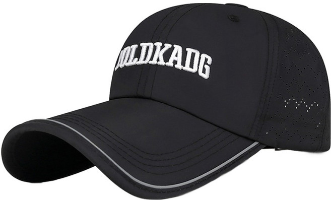 아티렐 긴챙 반사 통기성 야구 모자, 블랙, 1개