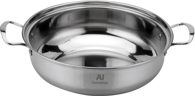 발룬피니 인덕션 IH 겸용 스텐 전골냄비, 24cm, 메탈릭실버, 1개