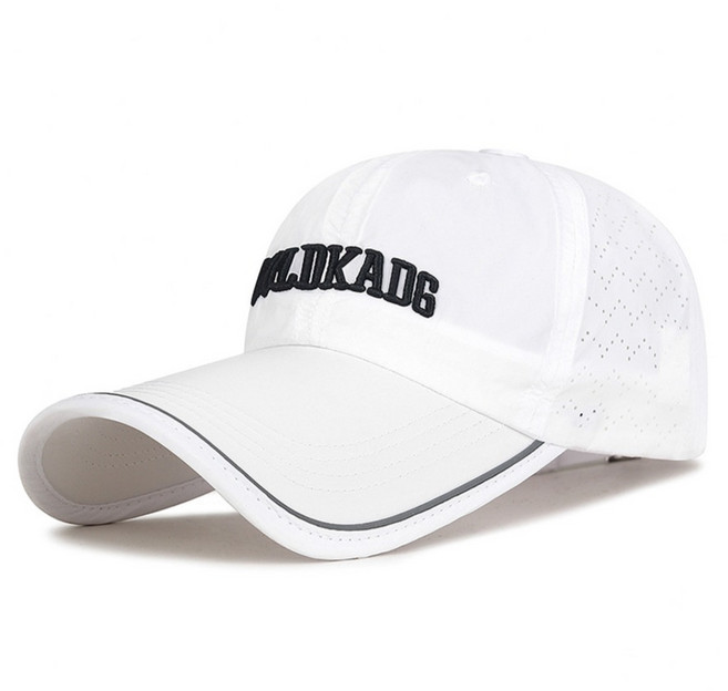 아티렐 긴챙 반사 통기성 야구 모자, 화이트, 1개