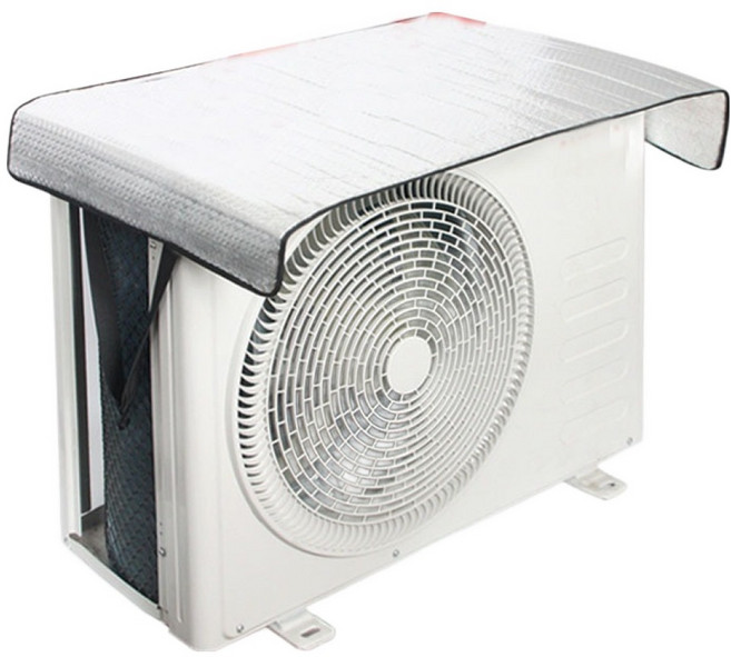 엠페니 에어컨 실외기 커버, 1개, 실버