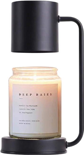 AHOYE 香氛蠟燭融蠟燈/小夜燈/香氛燈/薰香燈, 黑色