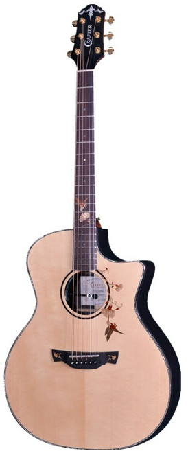 크래프터 그랜드 오디토리움 컷어웨이 벌새 로제트 기타, 내추럴, 1개, KTB 1000 PRESTIGE