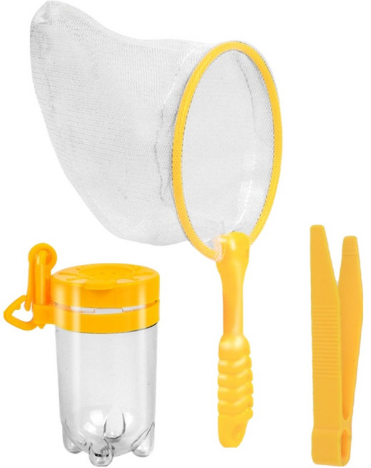 썸즈마인 곤충관찰 곤충채집통 옐로우 3종 세트, 1세트