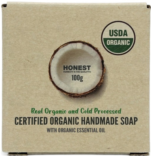 어니스트 엑스트라버진 코코넛 수제 비누 에센셜오일, 100g, 1개