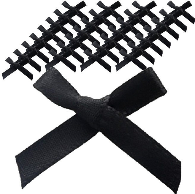 코히모 완성리본 5W0302, 블랙, 100개