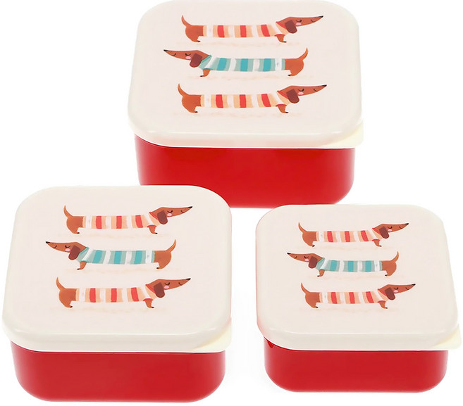 Rex LONDON 野餐盒3件組, 臘腸狗, 1組