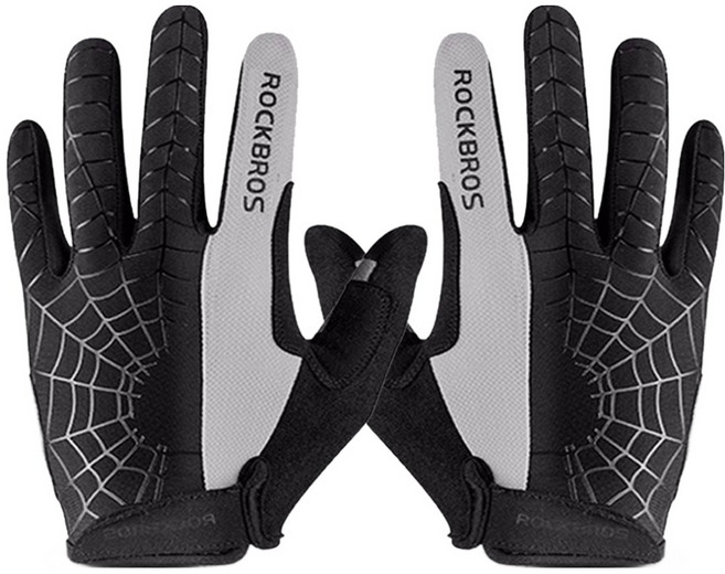 ROCKBROS 洛克兄弟 Spider 自行車長手套 雙手組, 灰色, 1個