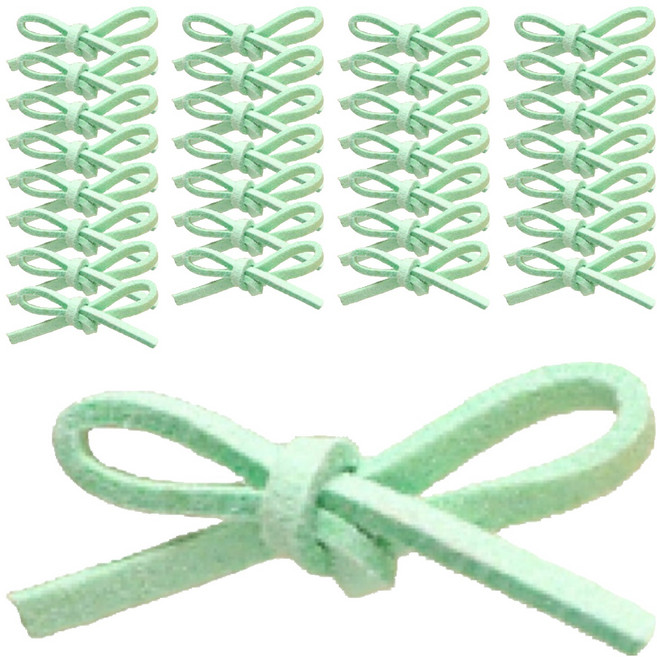 코히모 완성리본 가죽 파스텔 5W0315, 그린, 30개