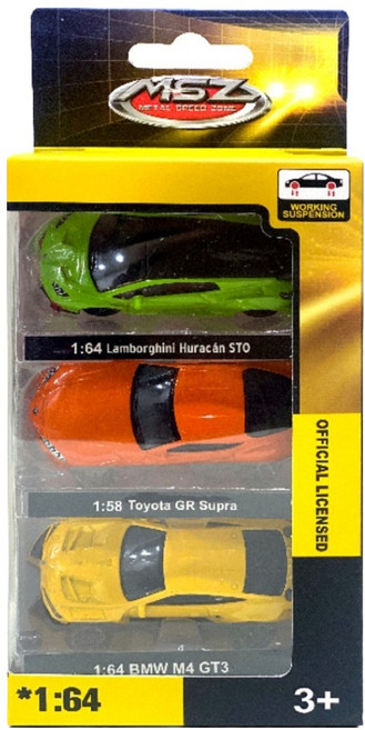 엠에스제트 메탈 미니 스포츠카 3종 세트 MSZ1_64, 혼합색상, 1세트
