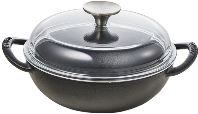 에지리 인덕션 블랙아이언 베이비웍 하이돔 무쇠냄비, 20cm, MATTE BLACK (매트 블랙), 1개