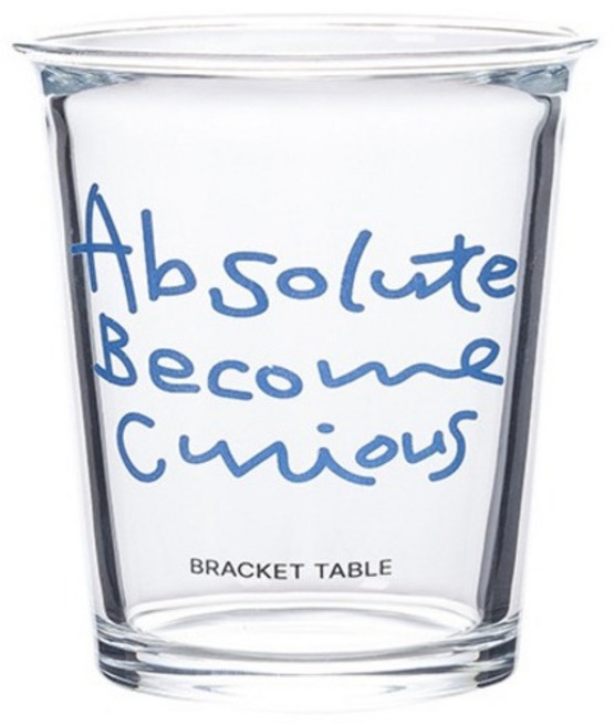 오꼬비 레터링 유리 머그컵 350ml, 투명, 1개