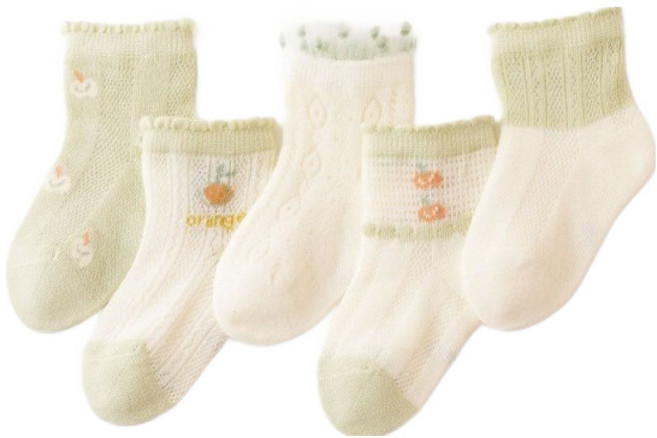 스타도어 아동용 큐트 메쉬 여름 양말 5족 세트