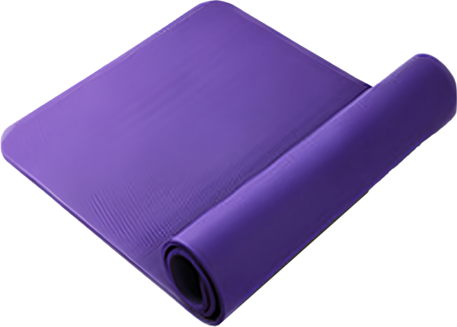 加厚超彈力NBR瑜珈墊 單人款, 1個, 紫色