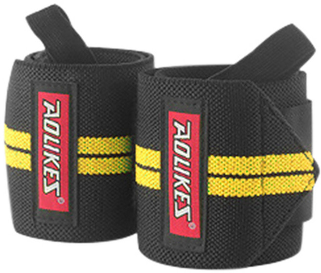 AOLIKES 奧力克斯 加壓運動護腕2件組, 1組, 黃色