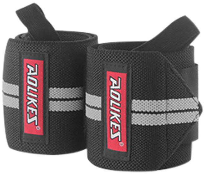 AOLIKES 奧力克斯 加壓運動護腕2件組, 1組, 灰色