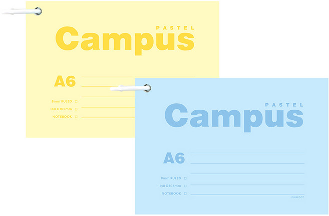 핑크풋 파스텔 캠퍼스 메모카드 A6, 랜덤 발송, 90매, 2개
